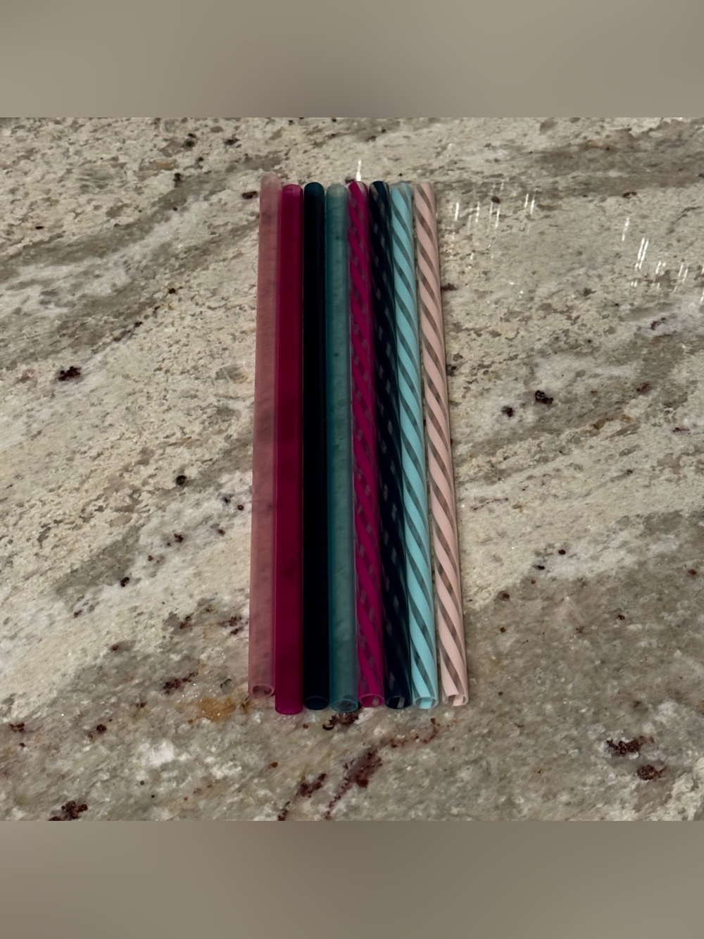 Decorative Assorted Pink, Teal and Blue Stanley Cup Straws